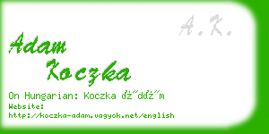 adam koczka business card